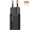 ŁAD SIEC BASEUS SUPER SI QC USB-C 20W + KABEL SIMPLE TYPE-C TO LIGHTNING 1M BL