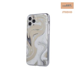 ETUI MARMUR WAVE XIAOMI Mi 11 LITE 4G/5G 11 LITE 5G NE, WHITE-GOLD / BIAŁO-ZŁOTY