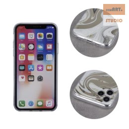 ETUI MARMUR WAVE IPHONE 12/12 PRO WHITE-GOLD / BIAŁO-ZŁOTY