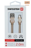 KABEL SWISSTEN MICROUSB 2M GOLD