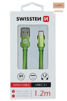 KABEL SWISSTEN USB/TYPE-C 1,2M GREEN