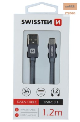 KABEL SWISSTEN USB/TYPE-C 1,2M GREY