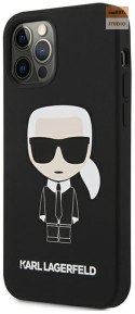 KARL LAGERFELD IPHONE 12/12 PRO SILICONE ICONIC KLHCP12MSLFKBK CZARNY/BLACK