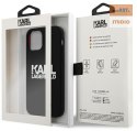 KARL LAGERFELD IPHONE 12/12 PRO SILICONE STACK LOGO KLHCP12MSLKLRBK CZARNY/BLACK