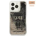 KARL LAGERFELD IPHONE 13 PRO MAX LIQUID GLITTER ICONIC KLHCP13XLGGKBK BLACK