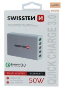 ŁAD SIEC SWISSTEN 50W 3.0 QC 5x USB WHITE