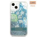 GUESS IPHONE 13 MINI FLOWER LIQUID GLITTER GUHCP13SLFLSN ZIELONY/GREEN