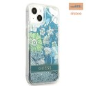 GUESS IPHONE 13 MINI FLOWER LIQUID GLITTER GUHCP13SLFLSN ZIELONY/GREEN