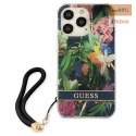 GUESS IPHONE 13 PRO FLOWER STRAP GUHCP13LHFLSB NIEBIESKI/BLUE