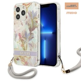 GUESS IPHONE 13 PRO FLOWER STRAP GUHCP13LHFLSU FIOLETOWY/PURPLE