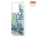 GUESS IPHONE 13 PRO MAX FLOWER LIQUID GLITTER GUHCP13XLFLSN ZIELONY/GREEN