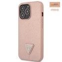 GUESS IPHONE 13 PRO MAX SAFFIANO TRIANGLE LOGO GUHCP13XPSATLP RÓŻOWY/PINK