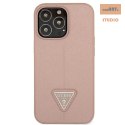 GUESS IPHONE 13 PRO MAX SAFFIANO TRIANGLE LOGO GUHCP13XPSATLP RÓŻOWY/PINK