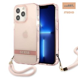 GUESS IPHONE 13 PRO MAX TRANSLUCENT STAP GUHCP13XHTSGSP RÓŻOWY/PINK