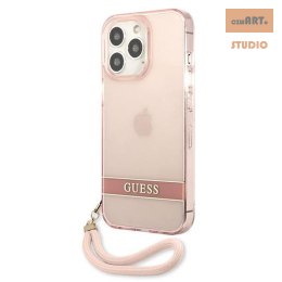 GUESS IPHONE 13 PRO MAX TRANSLUCENT STAP GUHCP13XHTSGSP RÓŻOWY/PINK
