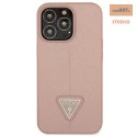 GUESS IPHONE 13 PRO SAFFIANO TRIANGLE LOGO GUHCP13LPSATLP RÓŻOWY/PINK