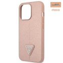 GUESS IPHONE 13 PRO SAFFIANO TRIANGLE LOGO GUHCP13LPSATLP RÓŻOWY/PINK