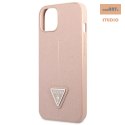 GUESS IPHONE 13 SAFFIANO TRIANGLE LOGO GUHCP13MPSATLP RÓŻOWY/PINK