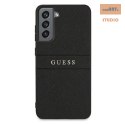 GUESS SAM S21 FE SAFFIANO METAL LOGO STAMP STRIPES GUHCS21FPSASBBK BLACK