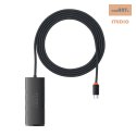 HUB BASEUS LITE SERIES 4IN1 2M USB-C DO 4xUSB 3.0 BLACK