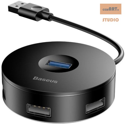 HUB BASEUS ROUND 4IN1 USB 3.0 BLACK